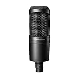 Audio-Technica Audio-Technica AT2020 Cardioid Condenser Studio XLR Microphone, Ideal for Pro...